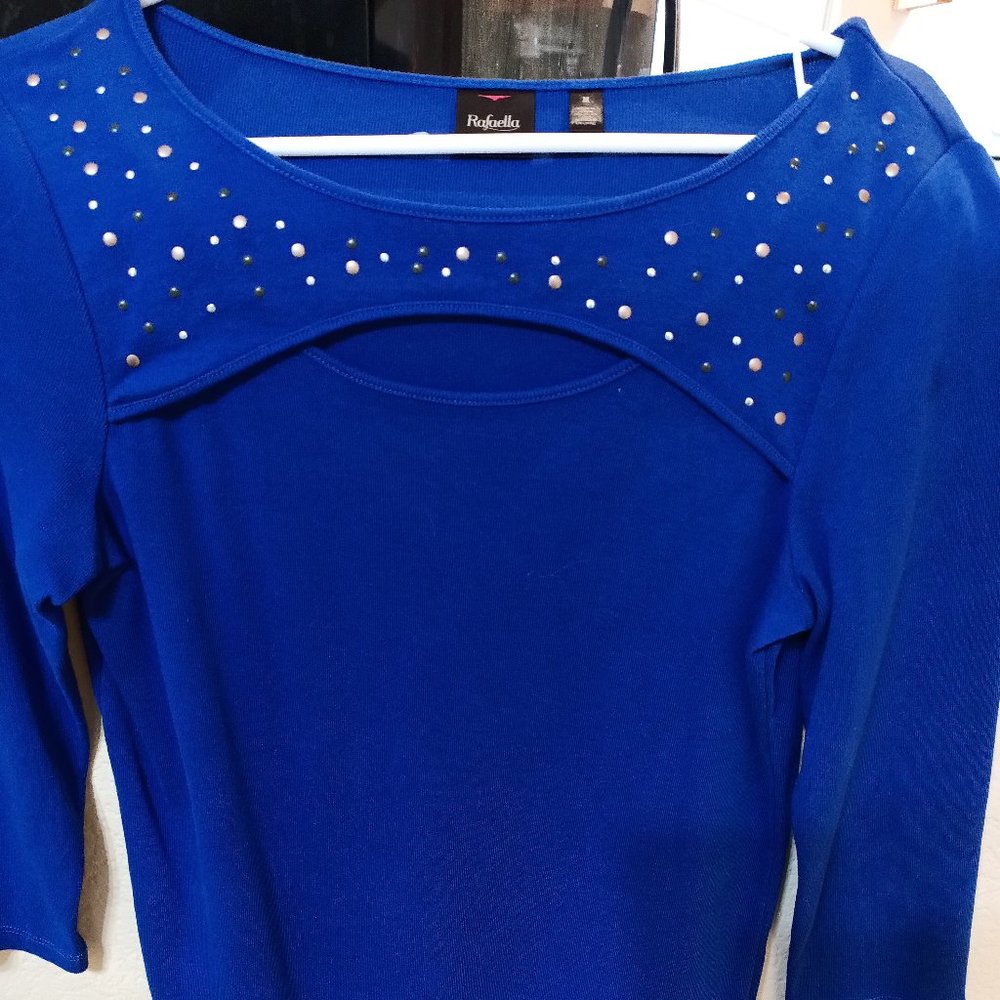 Worn once, Women's Top, W-17", L-23 1/2" Embellished, Medium, Rafaella